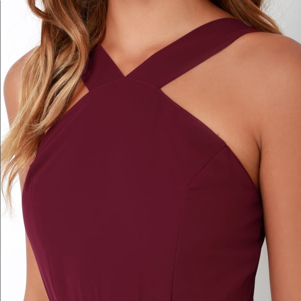 AIR OF ROMANCE BURGUNDY MAXI DRESS